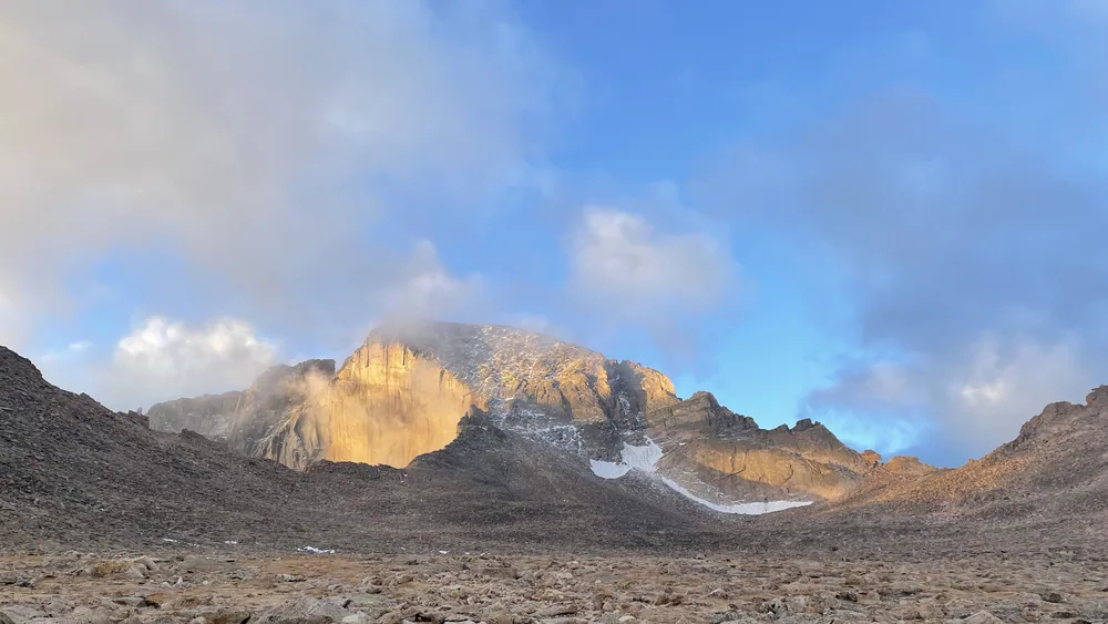 First light at Longs Peak.